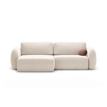 Coltar extensibil reversibil 4 locuri, Tonale, Cosmopolitan Design, 262x149x88 cm, tesatura chenille, bej deschis