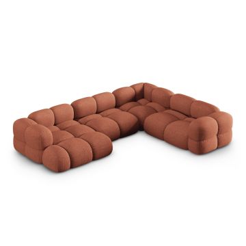 Coltar panoramic dreapta 5 locuri, Loretto, Cosmopolitan Design, 345x250x68 cm, tesatura structurata, corai