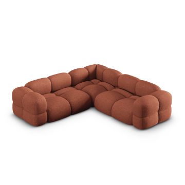 Coltar simetric 4 locuri, Loretto, Cosmopolitan Design, 250x250x68 cm, tesatura structurata, corai