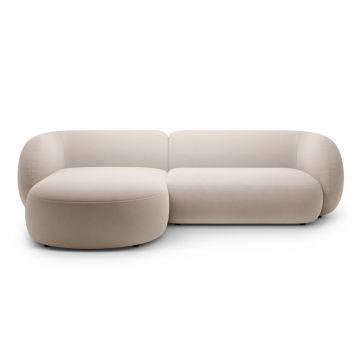 Coltar stanga 3 locuri, Kate, Micadoni, 285x176x76 cm, catifea, bej