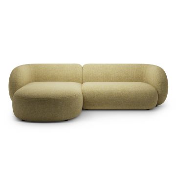 Coltar stanga 3 locuri, Kate, Micadoni, 285x176x76 cm, tesatura structurata, galben melanj