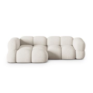 Coltar stanga 3 locuri, Loretto, Cosmopolitan Design, 250x147x68 cm, tesatura structurata, bej
