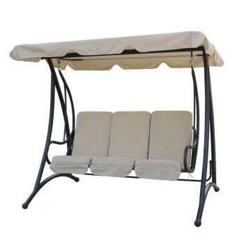 Balansoar STBL001, 3 locuri, 201x120x172, Crem