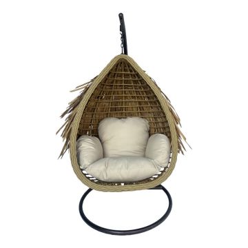Balansoar Varur, Bej, Ratan, 120x105x195 cm