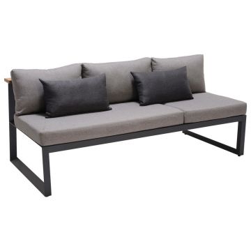 Bancă De Grădină in antracit, gri închis, bej, culoare lemn tec