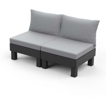 Canapea 2 locuri grafit Keter Elements