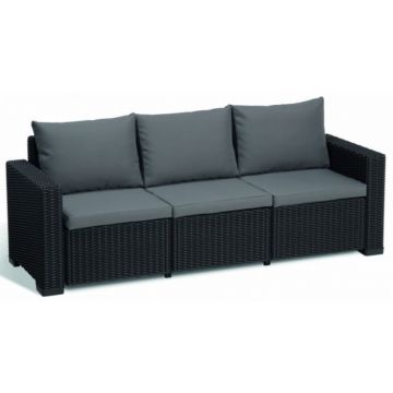 Canapea exterior cu 3 locuri California Keter, Grafit