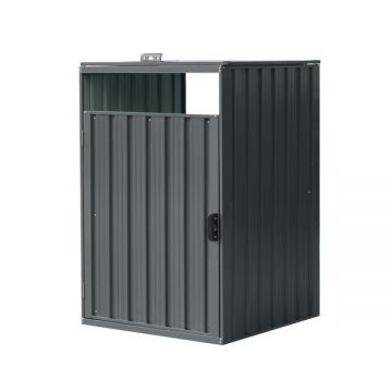 Cutie de gunoi metalică M cu o cutie BS-MK1 - 80 x 80 x 122 cm antracit