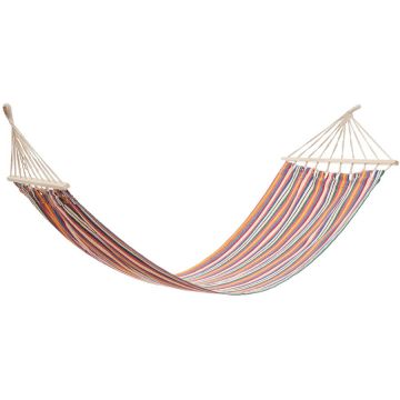 Hamac Heinner, 200x80 cm, bumbac/poliester, model dungi, portocaliu/alb