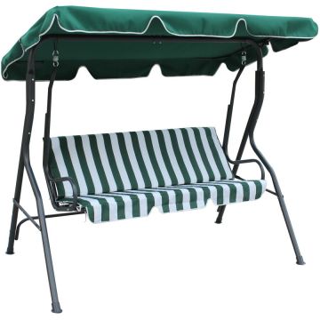 HEINNER Leagan / balansoar Heinner, 177x110x146 cm, 3 locuri, Verde