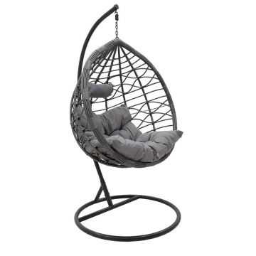 Hudson leagan agatat metal-pp-perna, Gri, 109x119x195 cm