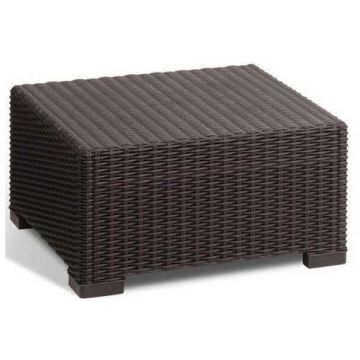 Masuta de gradina, polipropilena, Keter, patrata, servirea bauturilor, maro, colectia California, 68x68x35 cm