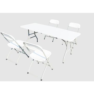 Set mobilier 5 piese DMSP001, 4 scaune pliabile