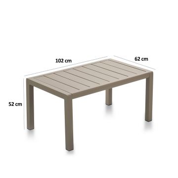 Set mobilier de gradina, Clara, Arya, Aluminiu, Cappucino / Crema