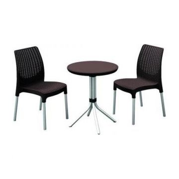 Set mobilier gradina Curver Chelsea, maro