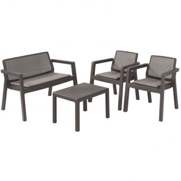 Set mobilier gradina graphite cu perne Emily Patio