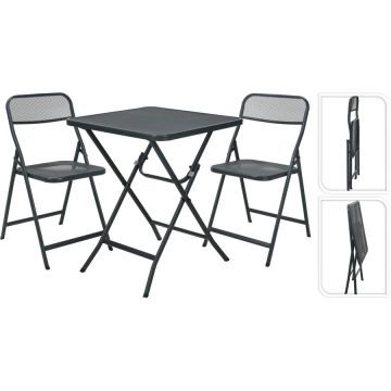 SET MOBILIER PLIABIL X81100210, 3 PIESE, GRI