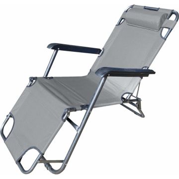 Sezlong DSZG001, Gri, 153x60x79 cm