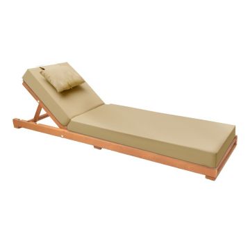 Sezlong gradina cu saltea Specta Stejar 60x190x50 cm
