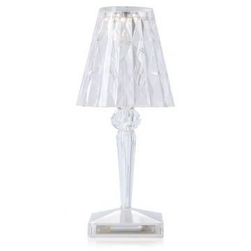 Veioza Kartell Battery design Ferruccio Laviani  LED 0.8W  h22cm  transparent