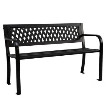 Bancă grădină Lyra oțel antracit - 119x50x75 cm, Maprofi