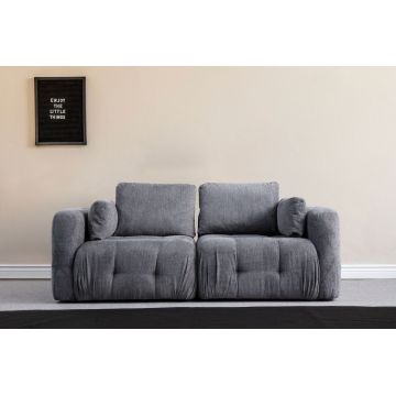 Canapea 2 locuri, Atelier del Sofa, 560ARE4115, Lemn de fag / PAL, Gri