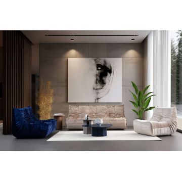 Canapea 2 locuri, Atelier del Sofa, 560ARE5219, PAL, Albastru