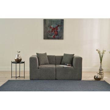 Canapea 2 locuri, Atelier del Sofa, 825BLC5406, Tesatura Chenille, Gri