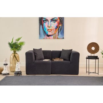 Canapea 2 locuri, Atelier del Sofa, 825BLC5407, Tesatura Chenille, Antracit