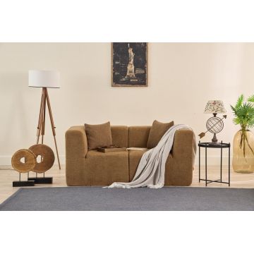 Canapea 2 locuri, Atelier del Sofa, 825BLC5409, Tesatura Chenille, Maro