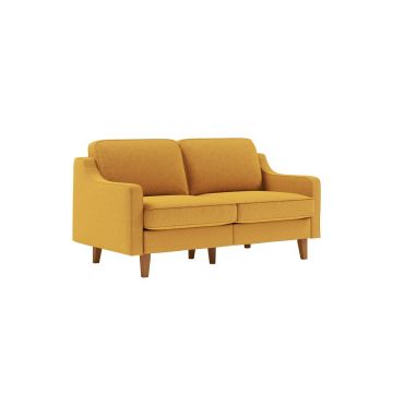 Canapea 2 locuri, Atelier del Sofa, 918CMF1136, Otel, Muștar / Nucă