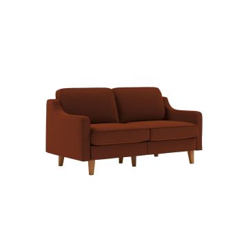 Canapea 2 locuri, Atelier del Sofa, 918CMF1138, Otel, Roșu de țiglă / Nuc