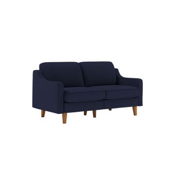 Canapea 2 locuri, Atelier del Sofa, 918CMF1148, Otel, Albastru noapte / Nuc