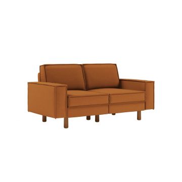 Canapea 2 locuri, Atelier del Sofa, 918CMF1217, Otel, Caramel / Nucă