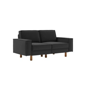 Canapea 2 locuri, Atelier del Sofa, 918CMF1223, Otel, Gri noapte / Nuc