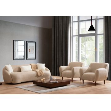 Canapea 3 locuri, Atelier del Sofa, 560ARE5231, Cadru: LEMN/PAL, Cappuccino