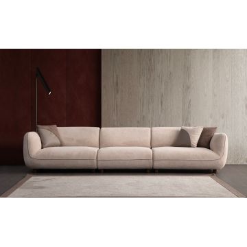 Canapea 3 locuri, Atelier del Sofa, 560ARE5255, Cadru: LEMN/PAL, Crem