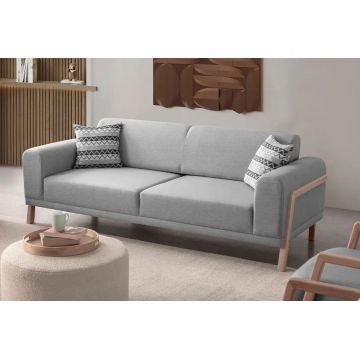 Canapea 3 locuri, Atelier del Sofa, 752EST1117, Frame: 70% HORNBEAM/30% MELAMINE COATED CHIPBOARD, Gri