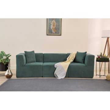 Canapea 3 locuri, Atelier del Sofa, 825BLC4321, Tesatura Chenille, Verde