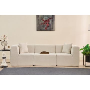 Canapea 3 locuri, Atelier del Sofa, 825BLC4322, Tesatura Chenille, Crem