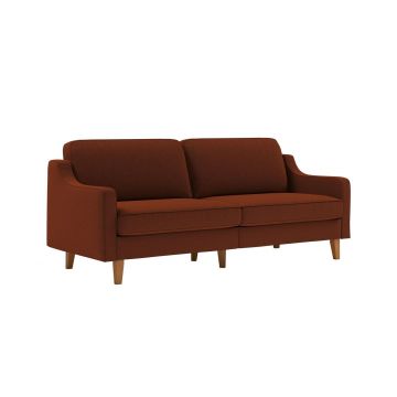 Canapea 3 locuri, Atelier del Sofa, 918CMF1154, Otel, Roșu de țiglă / Nuc