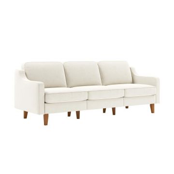 Canapea 3 locuri, Atelier del Sofa, 918CMF1166, Otel, Spumă de lapte / Nucă