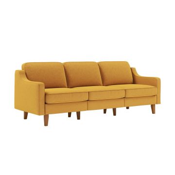 Canapea 3 locuri, Atelier del Sofa, 918CMF1168, Otel, Muștar / Nucă