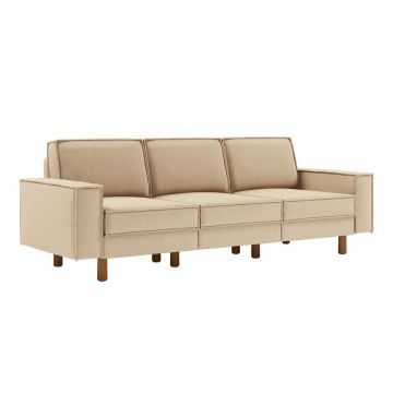 Canapea 3 locuri, Atelier del Sofa, 918CMF1247, Otel, Nisip / Nuc
