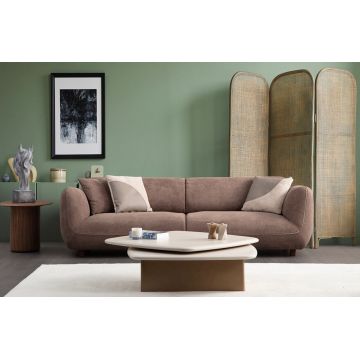 Canapea cu 4 locuri, Atelier del Sofa, 560ARE5253, Cadru: LEMN/PAL, Maro