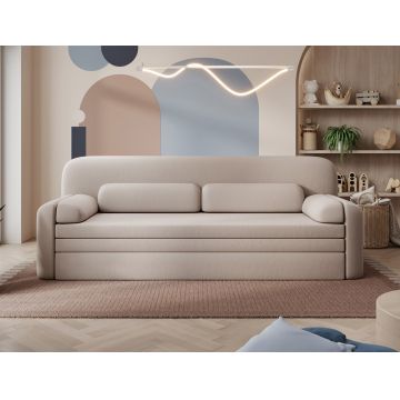 Canapea extensibila 2 locuri ELTAP, Elioss, 236x89x87 cm, lemn/poliester, bej