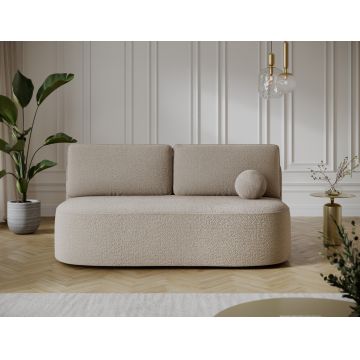 Canapea extensibila 2 locuri ELTAP, Lilana, 193x96x93 cm, lemn/poliester, bej