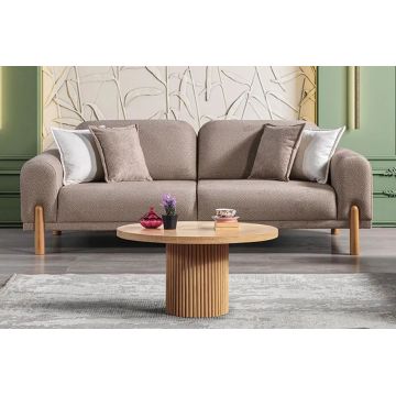 Canapea extensibila 3 locuri, Atelier del Sofa, 752EST1122, Frame: 70% HORNBEAM/30% MELAMINE COATED CHIPBOARD, Maro