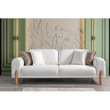 Canapea extensibila 3 locuri, Atelier del Sofa, 752EST1123, Frame: 70% HORNBEAM/30% MELAMINE COATED CHIPBOARD, Crem