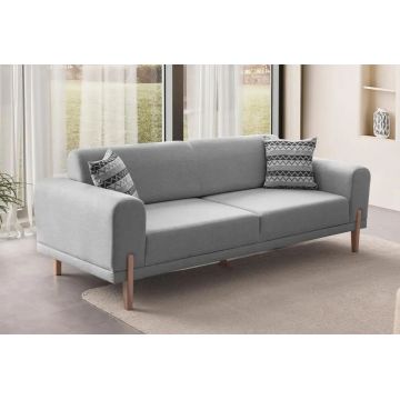 Canapea extensibila 3 locuri, Atelier del Sofa, 752EST1127, Frame: 70% HORNBEAM/30% MELAMINE COATED CHIPBOARD, Gri